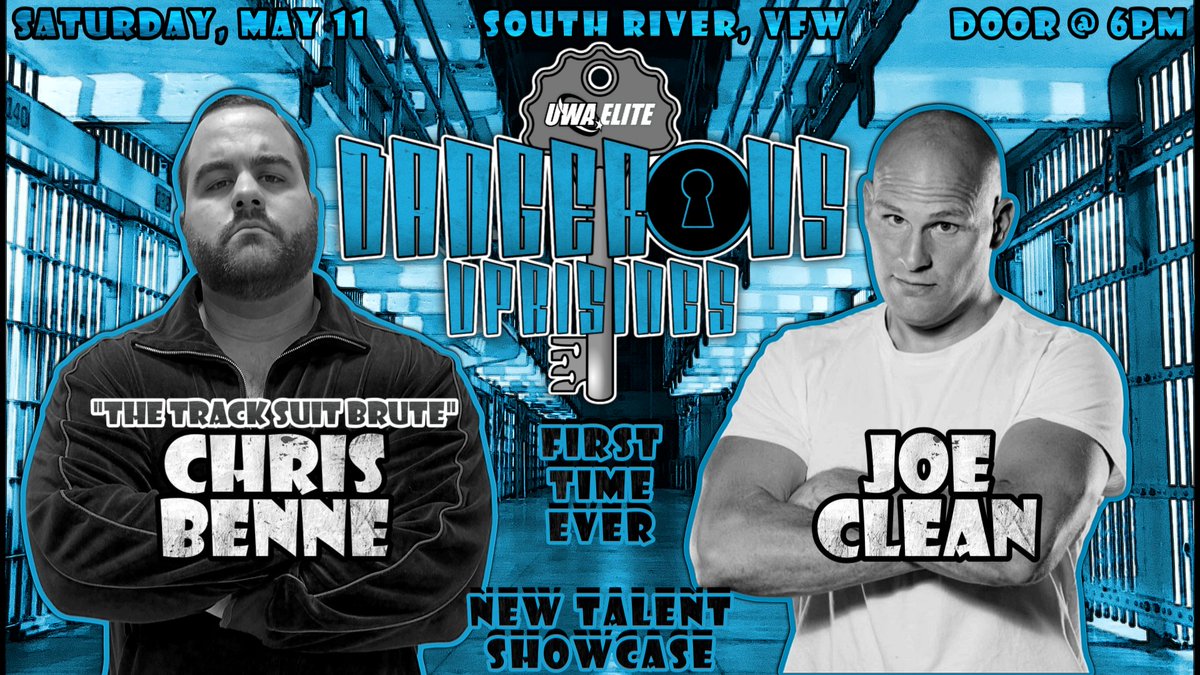 At UWA Elite #DangerousUprisings, we will see a very special match showcasing two of UWA Elite's newest stars when Joe Clean goes one-on-one with 'The Track Suit Brute' Chris Benne! Who we pick up the victory when these two men square of in South River? Find out live on May 11th!…
