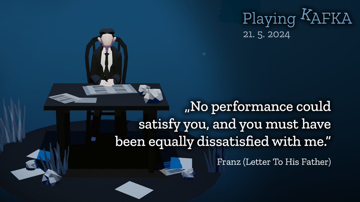 Just like many of us, Kafka had a fraught relationship with is father. Chapter 2 of Playing Kafka let’s you relive parts of it. Learn more about Kafka’s life on May 21st, in a game made with Kafka experts from @GI_Tschechien! Wishlist now: store.steampowered.com/app/2911850/Pl… #adventuregame