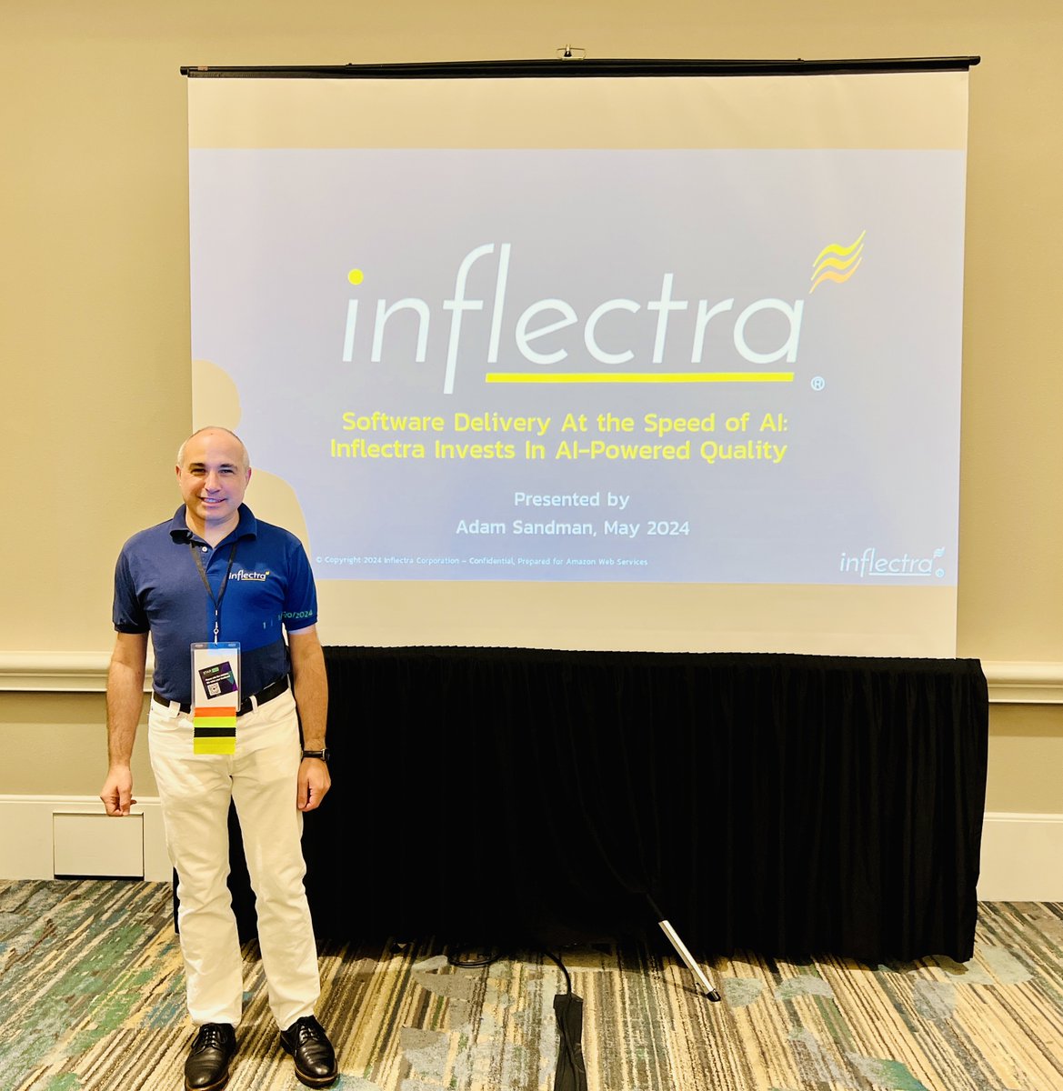 Live from #STAREAST ⭐️ CEO Adam Sandman is taking the #ITP stage! 🎤 Explore the impact of #AI across software project management, development, & automation, showcasing wider principles that can be applied industry-wide. See you there! 👋 #InflectraSoftware #STAREAST24Inflectra
