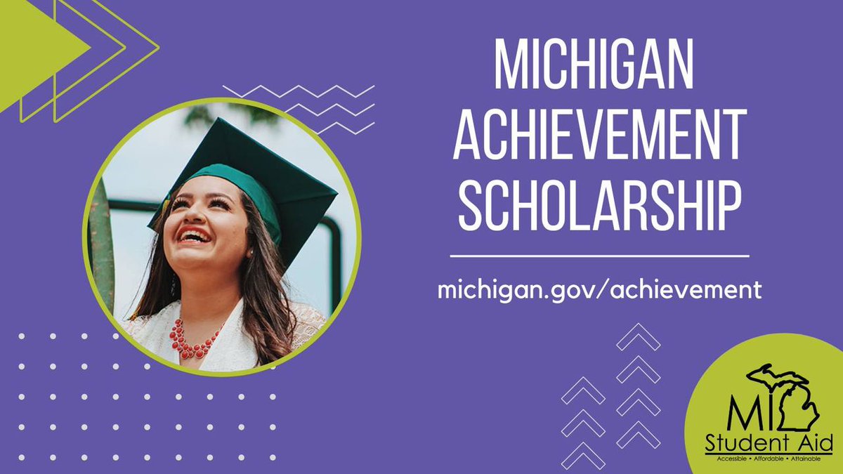 Do you know someone graduating high school this year? They may be eligible for the Michigan Achievement Scholarship. All they have to do is fill out their FAFSA to find out! ➡️ michigan.gov/achievement #MIAchievement #Sixtyby30