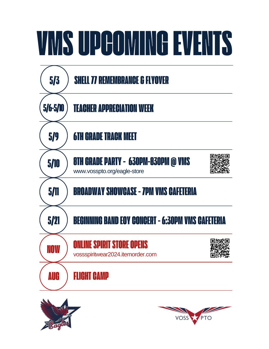 VMS Upcoming Events!