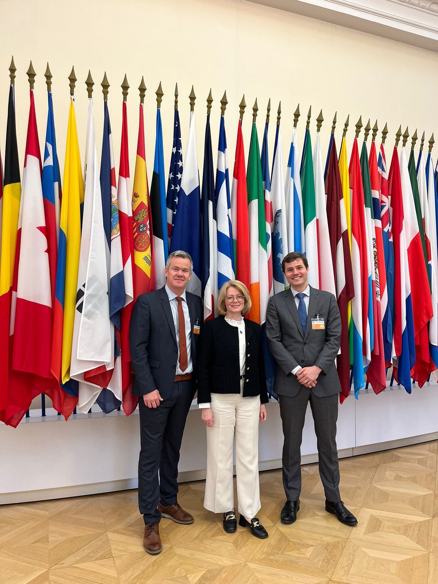 First day of the #OECDMinisterial where Amb. @UOrradottir is representing 🇮🇸. Important discussions the next two days focusing on co-creating the Flow of Change, for a multilateral dialogue on how to solve shared challenges that are best tackled together .