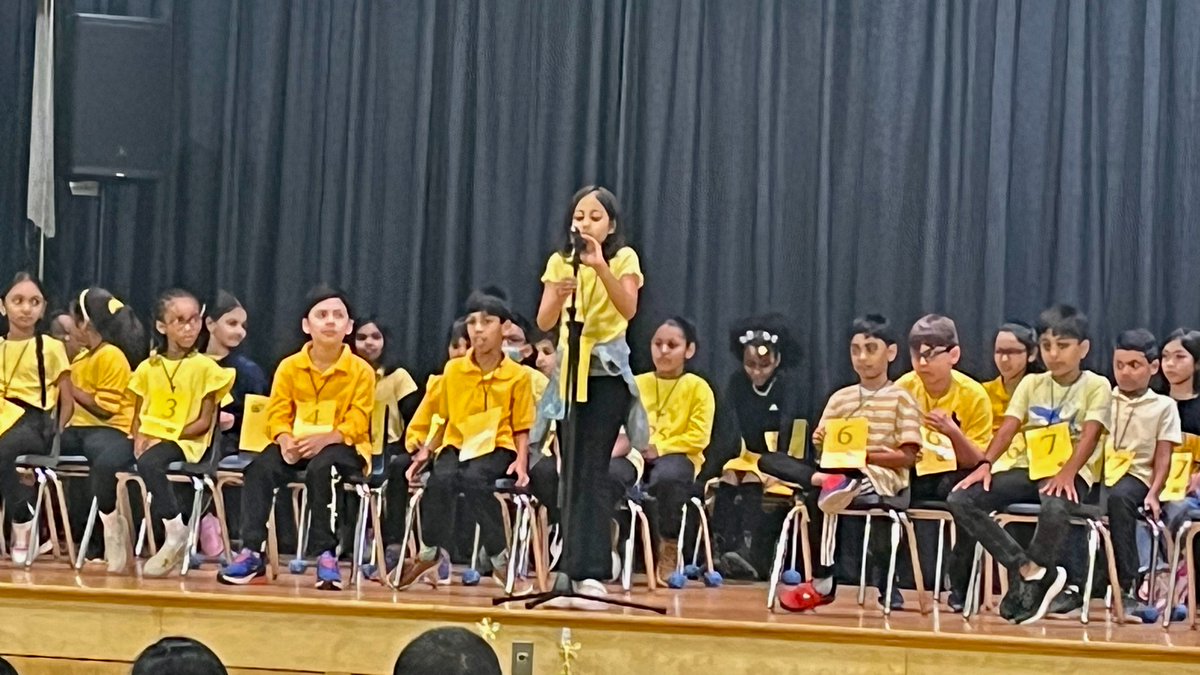 Congratulations to the winners of the Grandview Elementary Spelling Bee! 1st place went to Neher Patel, followed by Hudz Rizwan in 2nd and Pratyay Annareddy in 3rd. All the participants in the 4/23 event were among the Top 3 spellers in their homeroom. #PwayLearns #PwayInspires