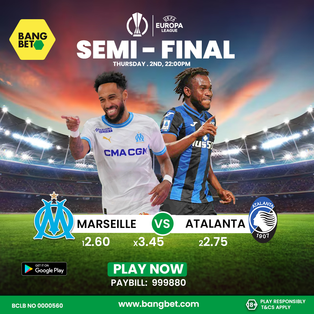 Europa League semis⚽ Marseille vs Atalanta Make your evening with these competitive odds Play Now! rb.gy/tk5j69 More than Win🌟 #bangbet #morethanwin #europa