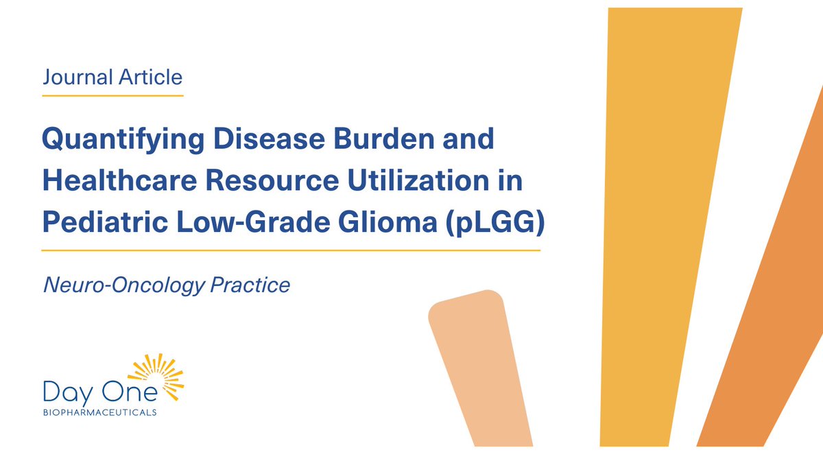 Day One is pleased to share our recently published descriptive retrospective cross-sectional pilot study which explored the feasibility of quantifying disease burden and healthcare resource utilization in a cohort of patients with pLGG: bit.ly/3UEoH7G