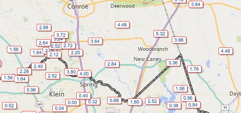 WEATHER ADVISORY: FLASH FLOOD UPDATE
Thursday, May 2 2024
Source: Jeff Lindner, Harris County Flood Control District

Significant flash flooding ongoing across southern Montgomery and extreme northern portions of Harris County. #TurnAroundDontDrown #KleinFirDept #hcesd16