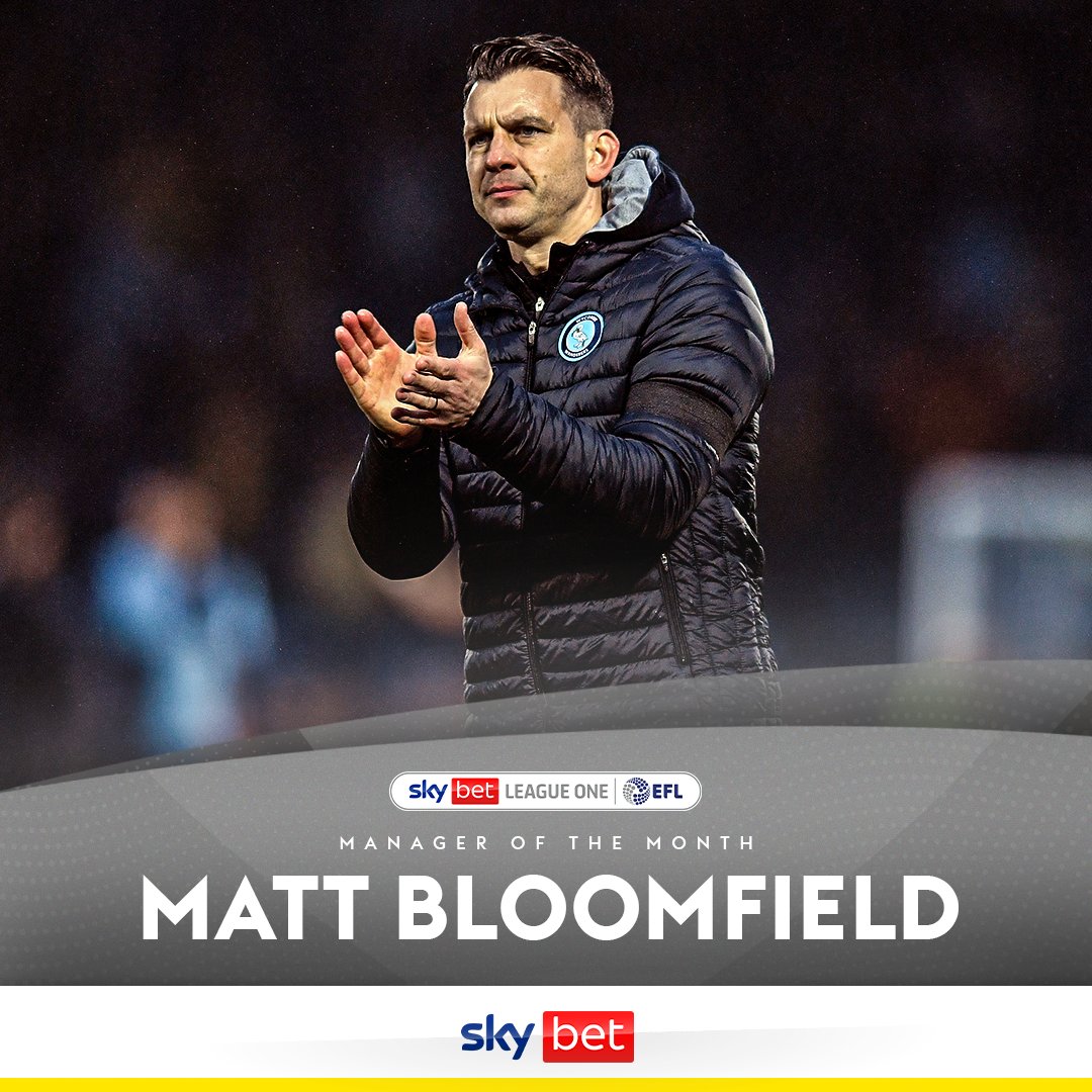 An unbeaten end to the season 🙌

A top 10 finish secured for @wwfcofficial 👏

Matt Bloomfield is the @SkyBetLeagueOne Manager of the Month 🏆 #Chairboys