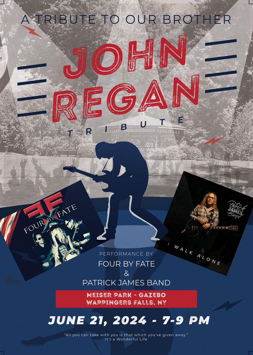 A tribute concert to the late, great #JohnRegan, former bassist w/ @peterframpton & @ace_frehley will be in upstate NY on FRI JUNE 21st! @scarlet_richie (aka #RichieScarlet, #TheEmperorOfRock) will be there! @EddieTrunk @KNAC @BLABBERMOUTHNET @mitchlafon @Loudwire @UltClassicRock