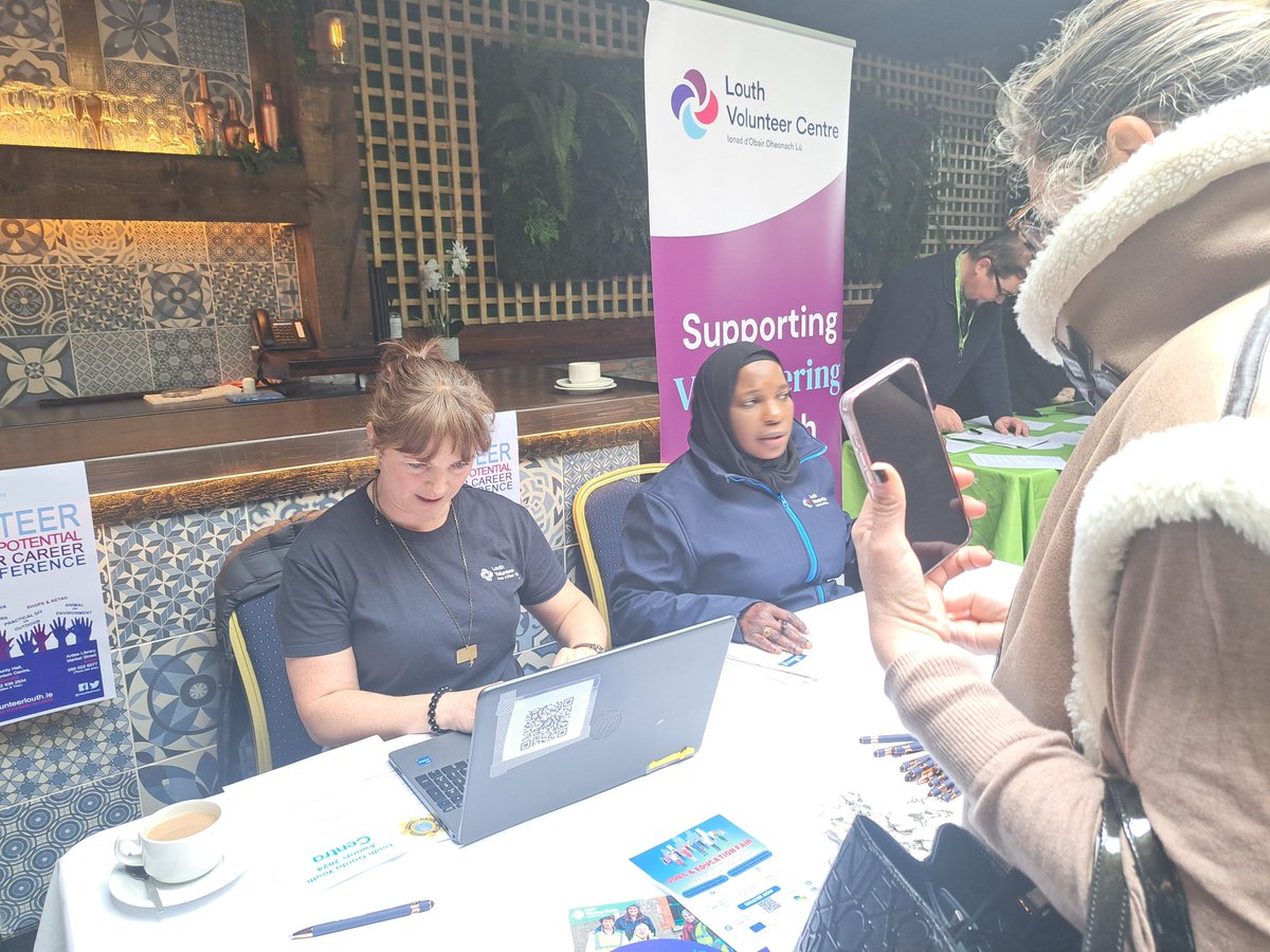 Amina and Emma were delighted to welcome so many people to Louth Volunteer Centre at the Work and Skills Fair in the Imperial Hotel, Dundalk last Thursday. Thank you to Tracy @louthcoco and all involved in organising the event. #volunteerlouth #louthcoco #intreo