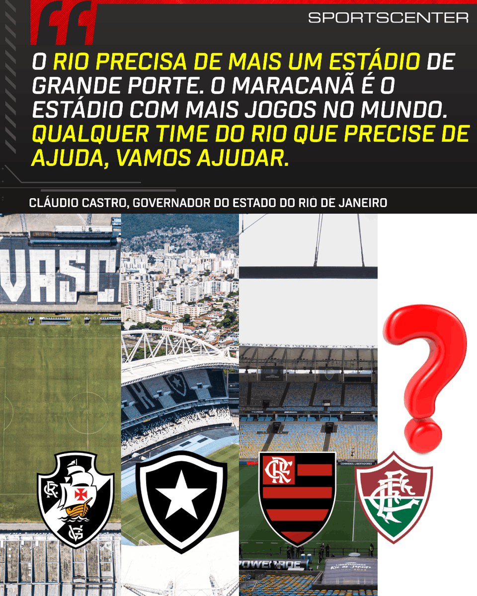 Estádio do Flamengo? Governo do Rio encara a possibilidade de um novo estádio na cidade, mas afirma que vai ajudar qualquer time! #Flamengo #Fluminense #Vasco #Botafogo #Futebol