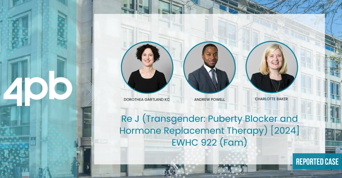 Dorothea Gartland KC, @Andrew_Powell1 and @CharlotteNBaker, prior to her parental leave, instructed by @HCRlaw, represented the first respondent mother, LM, before the President of the Family Division. Read the judgment here: bailii.org/ew/cases/EWHC/….