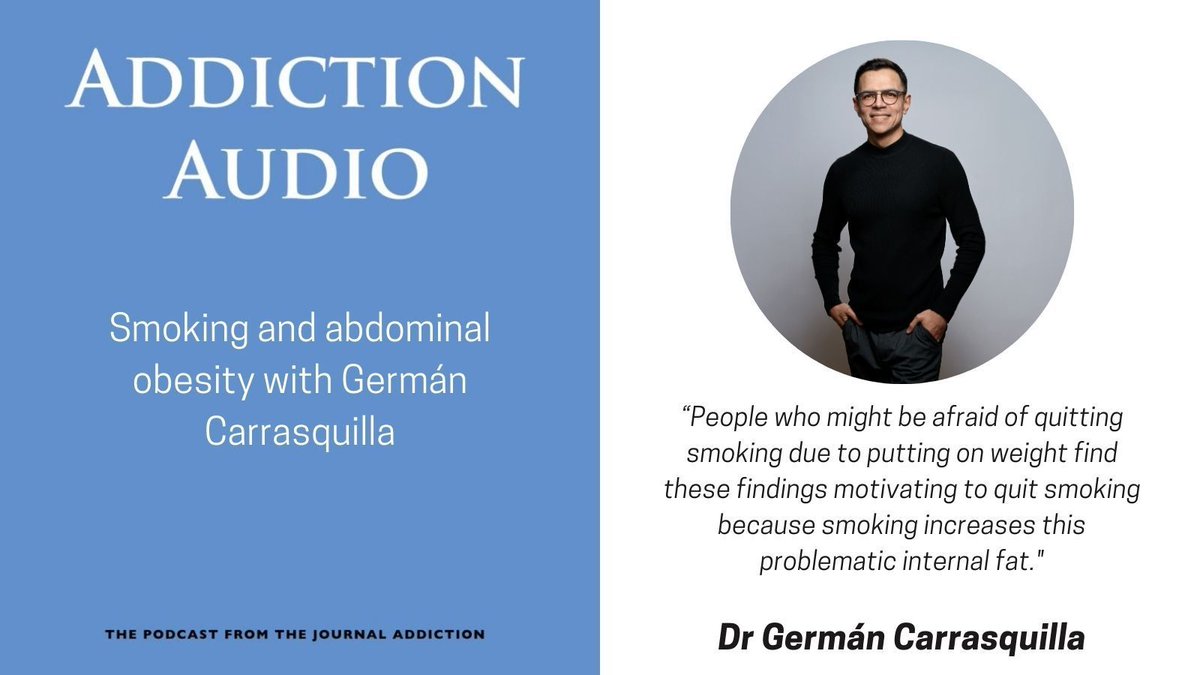 Addiction Journal (@addictionjrnl) on Twitter photo In this Addiction Audio podcast, <a href="/RobCalder3/">Rob Calder</a> talks to <a href="/gd_carrasquilla/">German D. Carrasquilla</a> about his research establishing causal associations between smoking and increased abdominal fat using Mendelian randomisation. Listen here: buff.ly/3WpMQQS #OpenScience In this Addiction Audio podcast, <a href="/RobCalder3/">Rob Calder</a> talks to <a href="/gd_carrasquilla/">German D. Carrasquilla</a> about his research establishing causal associations between smoking and increased abdominal fat using Mendelian randomisation. Listen here: buff.ly/3WpMQQS #OpenScience