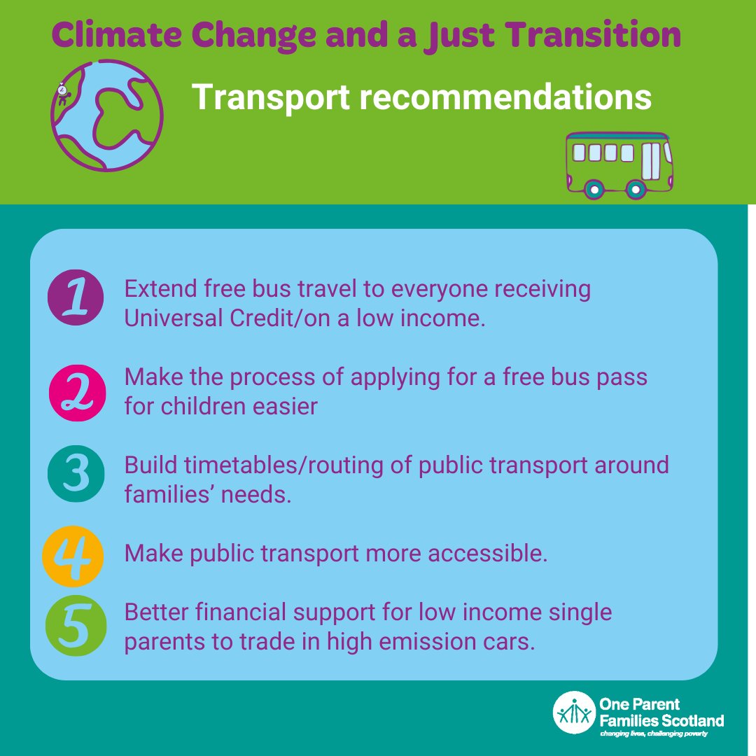 Moving to #netzero can greatly benefit single parent families on low incomes. Boosting public transport can cut costs + stress. BUT, it's crucial to address the inequalities they face to avoid leaving them worse off Our recommendations: bit.ly/3wfuWFA #JustTransition