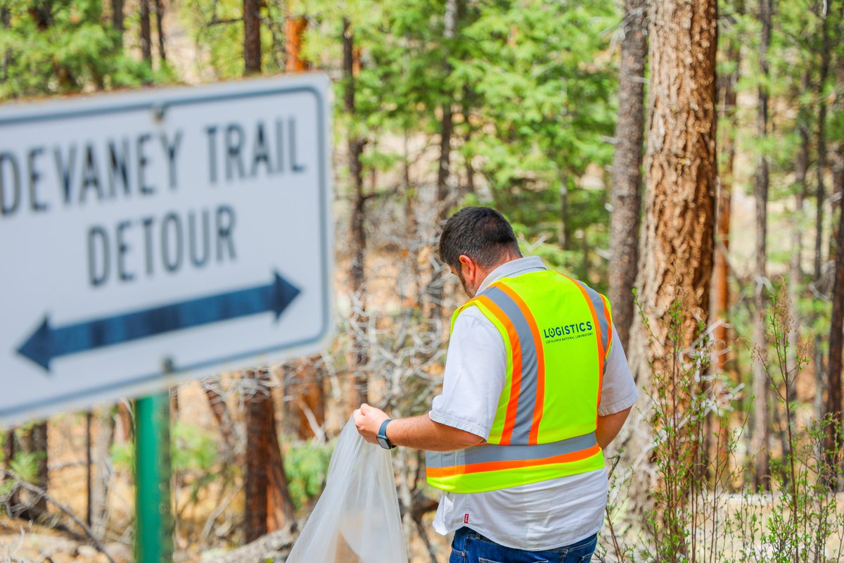 Not all heroes wear capes…some wear green vests! 🌱 This Earth Day, Lab employees took to the trails and roadsides for the Great Garbage Grab, clearing dozens of trash bags worth of litter to let the beauty of New Mexico shine. #EarthDay #EarthMonth