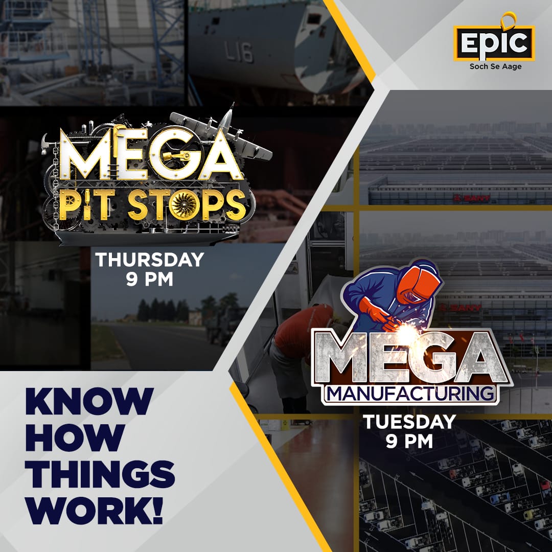 Prepare to be amazed by the power of human innovations! Mega Pit Stops: Every Thursday 7:00 PM Mega Manufacturing: Every Tuesday 7:00 PM Only on EPIC. #MegaPitStops #MegaManufacturing #Innovation #Hubs #Epic [Engineering, Innovation, Engineers, Manufacturers]