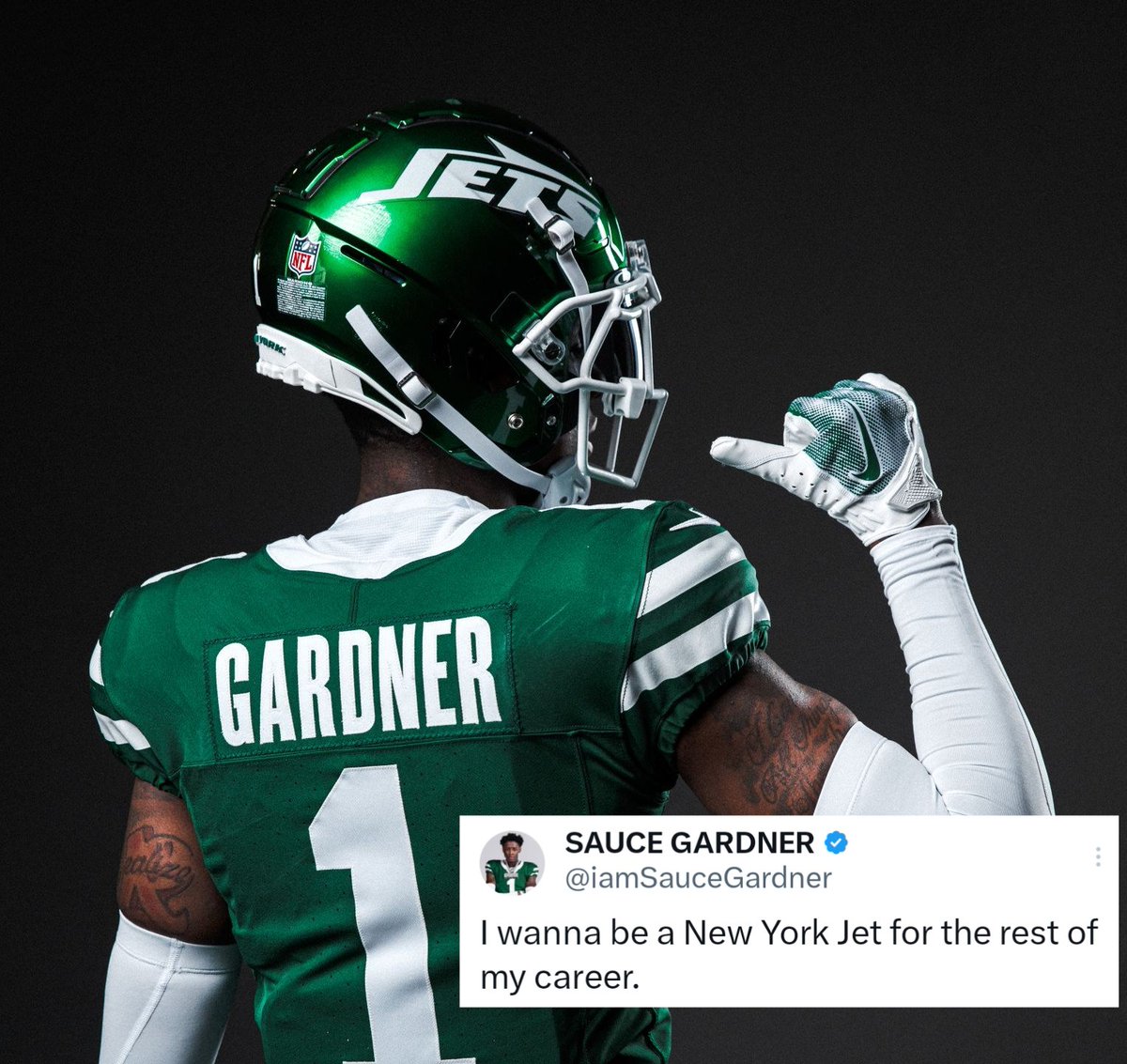 Sauce Gardner: 'I wanna be a New York Jet for the rest of my career.' 🥹

#Jets