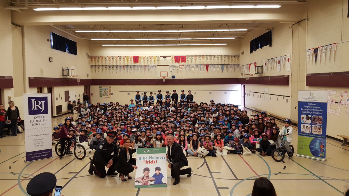 We are 1 week away from teaming up with the @OntarioTLA again to bring free bicycle helmets to kids. On May 9th, we will be giving over 340 helmets away. This partnership has given out over 3000 in 5 years and WE'RE BACK!! I'm so thankful for partners like this! 2016 photo.