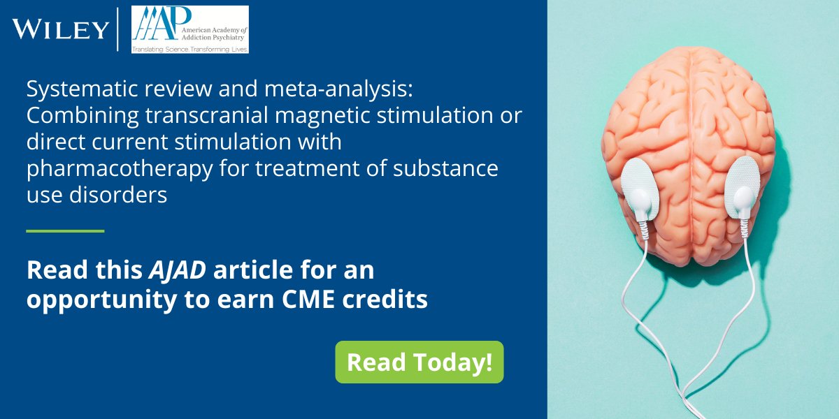 The latest issue of the American Journal on Addictions is live! 📣 #DYK that each issue offers 1 free CME article for AAAP members? Access from the AAAP Member Portal: bit.ly/4bfBrXK Non-AAAP members can purchase instant access: bit.ly/3wgwDmk @WileyNeuro