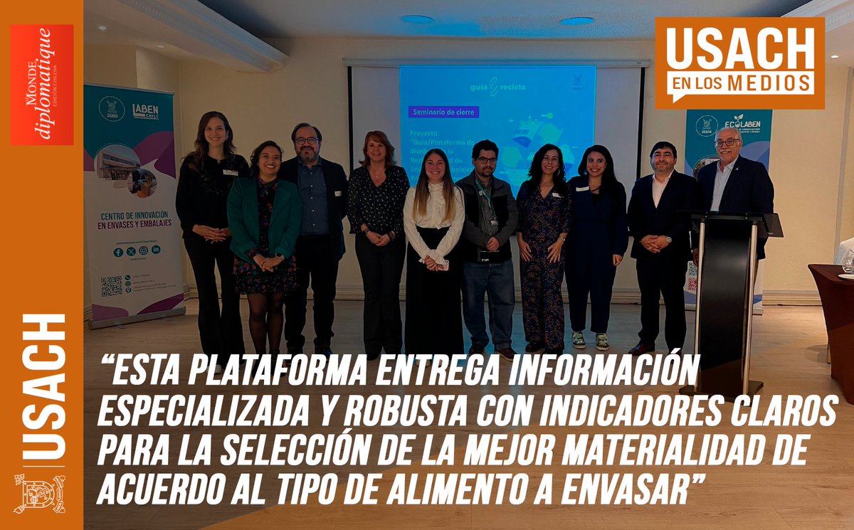 #UsachEnLosMedios 🗞️ El ingeniero agrónomo y académico de @FactecUsach, Dr. Abel Guarda, habló en @LMDiplo_Chile sobre el lanzamiento de la plataforma web de diseño para la reciclabilidad de envases y embalajes de productos alimenticios. ➡️ shorturl.at/kLOT7