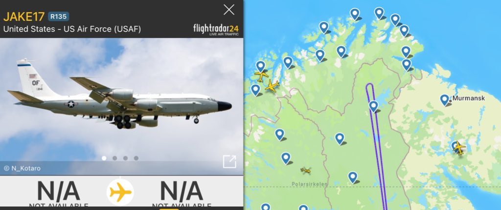 1/2. Så, Russland jammer GPS signaler over Øst-Finnmark og kødder med vår sivile sikkerhet. Mens 🇳🇴 nekter alliert NATO signalspaningsfly adgang til luftrommet øst av 24 °Ø, angivelig for å berolige 🇷🇺. Litt vanskelig å forstå i dagens situasjon.