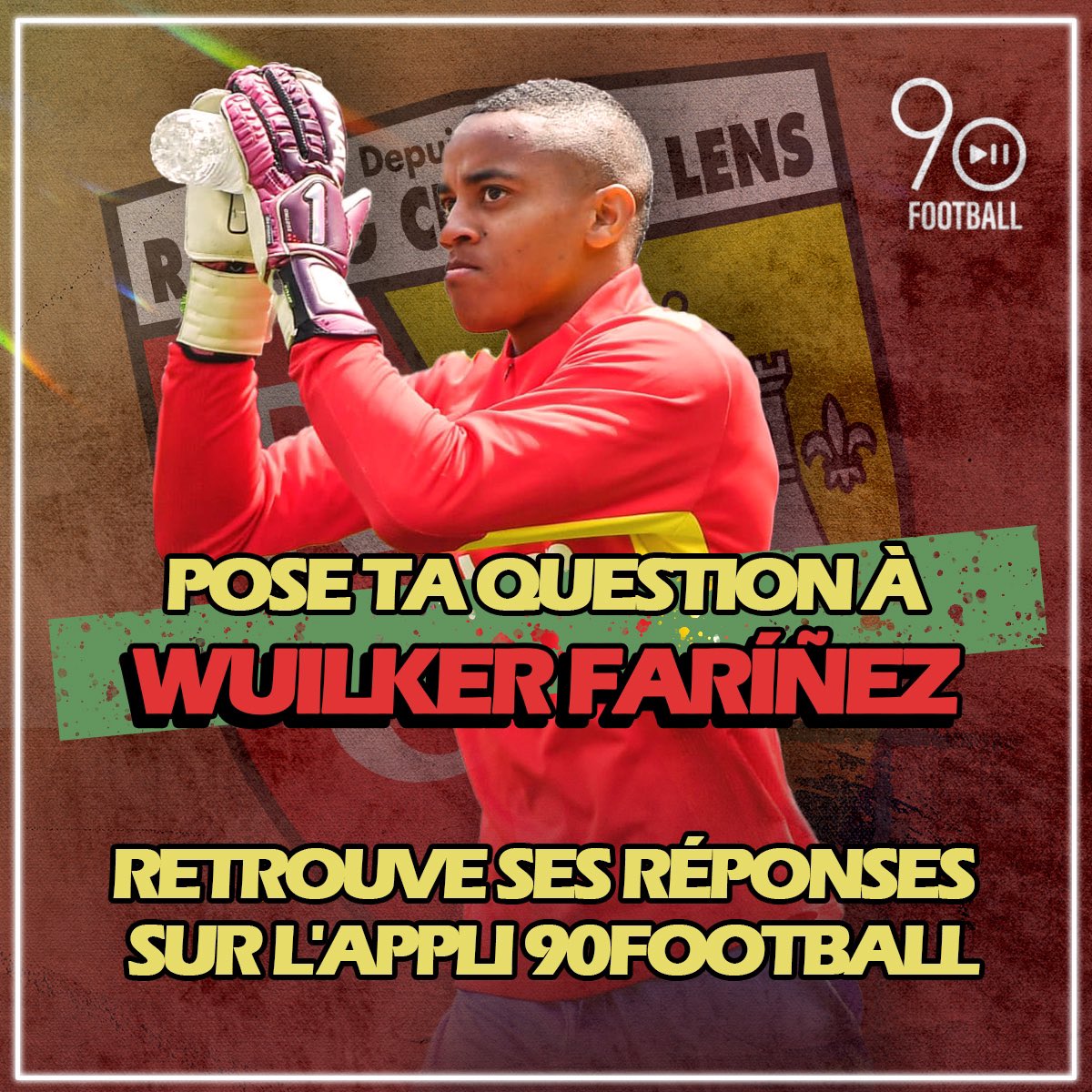 ⚠️ Wuilker Farinez, l’interview : c’est bientôt sur ton application gratuite 90Football ! 🔴 On te donne aussi la parole : pose lui ta question en commentaires. L’ancien gardien de Lens te répondra 👇 #RCLens