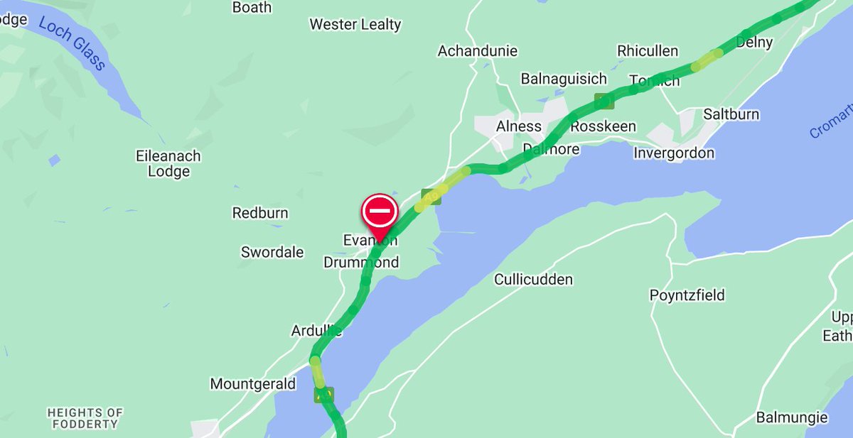 NEW ❗⌚ 16:29 #A9 - Evanton The Southbound carriageway is ⛔CLOSED⛔ due to a collision. Traffic is currently being diverted locally. @NWTrunkRoads