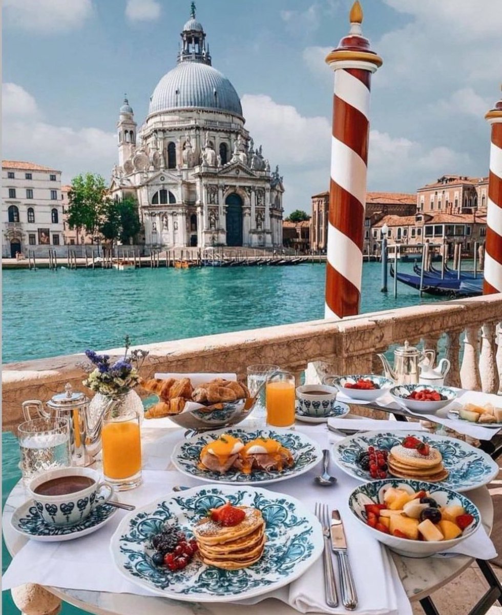 Breakfast in Venice, Italy