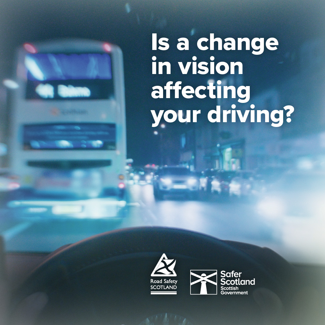 With age, changes in your vision can lead to slower reaction times, which can affect driving. 🚘 It’s important to get regular eye examinations to ensure your vision is fit to drive. 🗓️ 🔗roadsafety.scot/campaigns/olde… @transcotland @trafficscotland @RoadSafetyScot