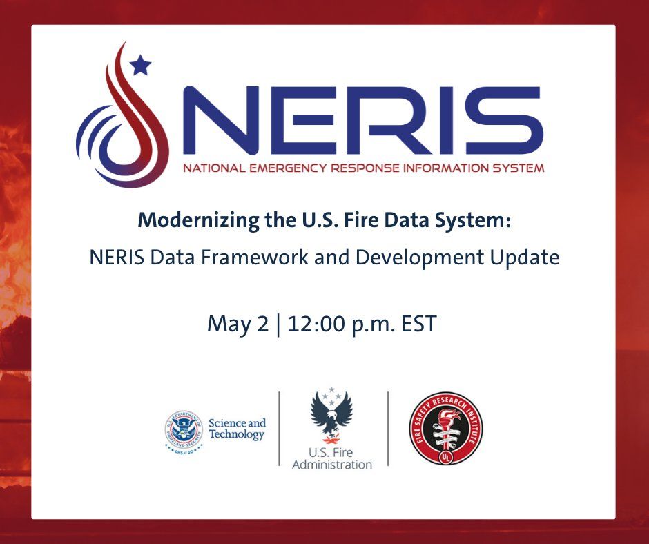 There will be a webinar regarding NERIS today at Noon (ET). Please join President Butler using the following webinar link, buff.ly/3WnGMrQ