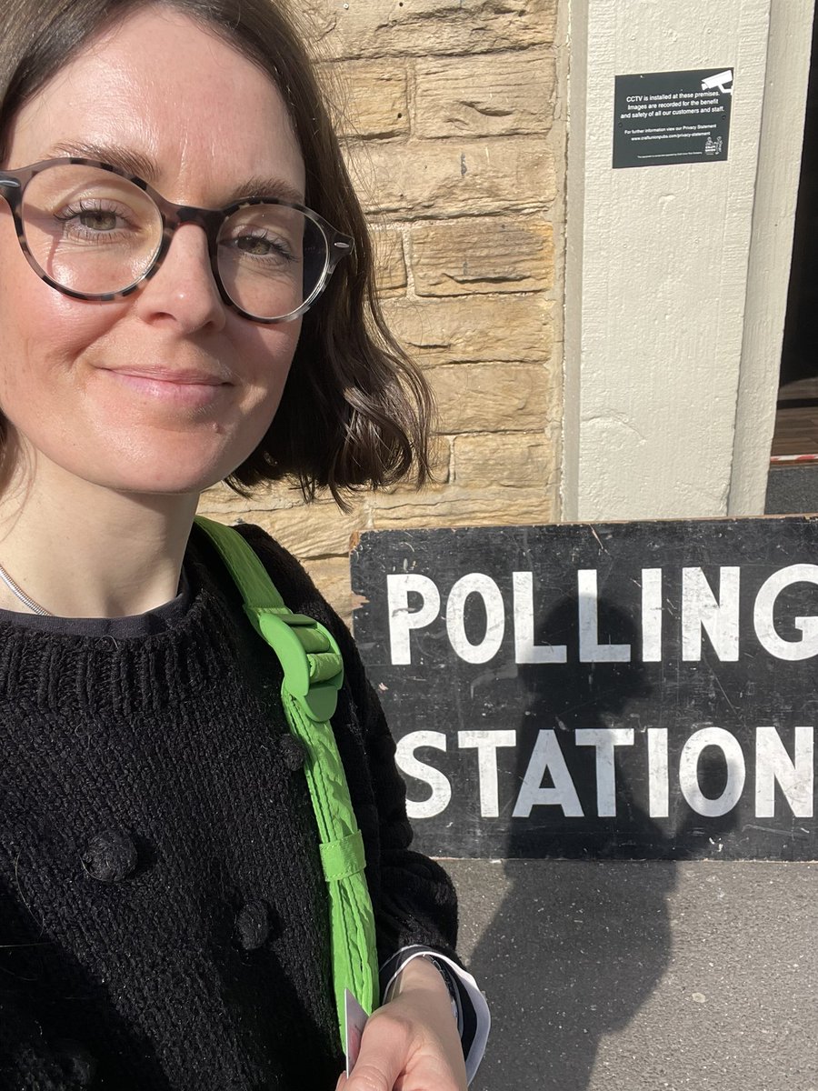 Just voted. You should too. And definitely not for the Tories. 💚