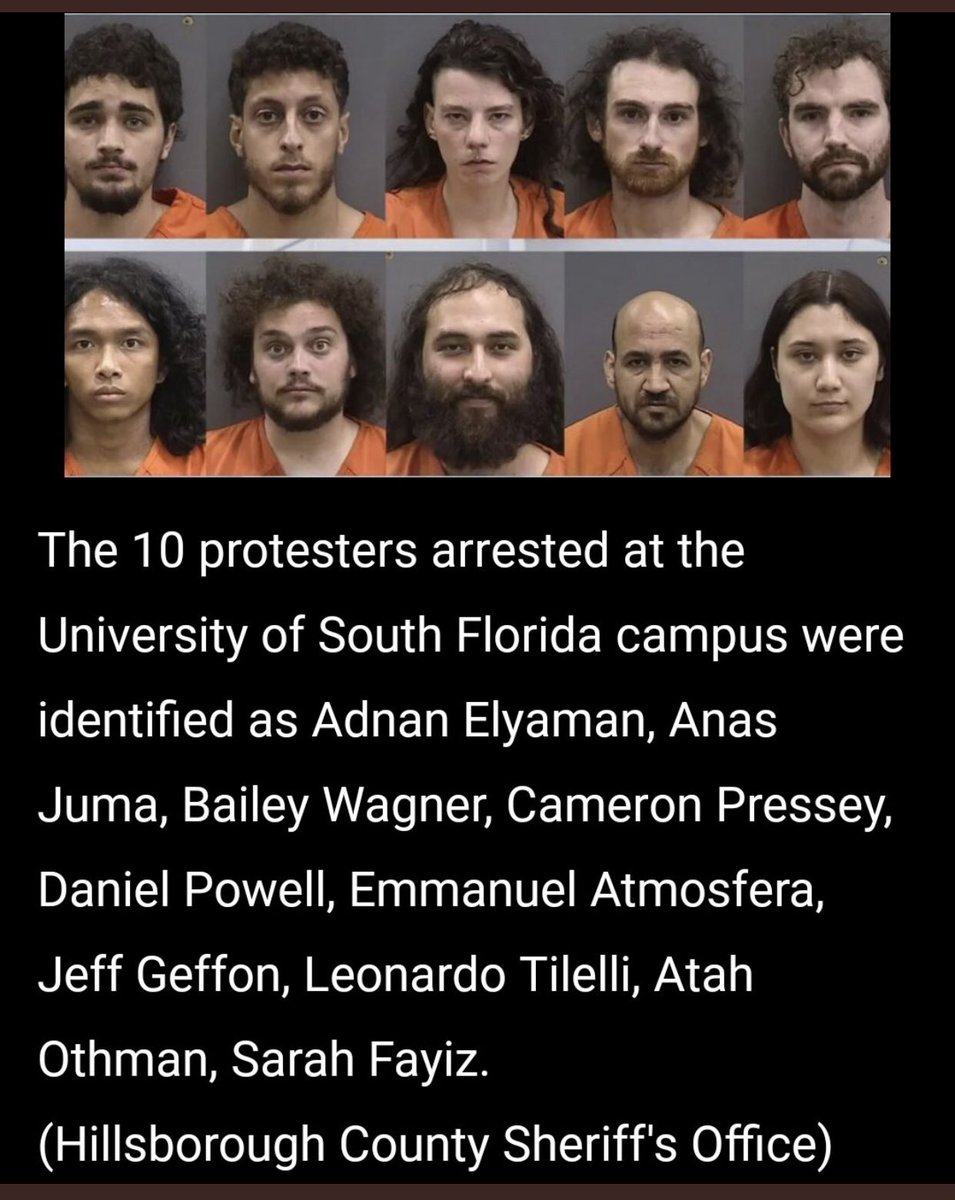 University of South Florida Protesters Arrested. These are College Students? If they feel so Strong about Freeing Palestine maybe they should figure out how to go over there and join the Freedom Fight…..🤷🏾‍♂️ #Tampa #Florida