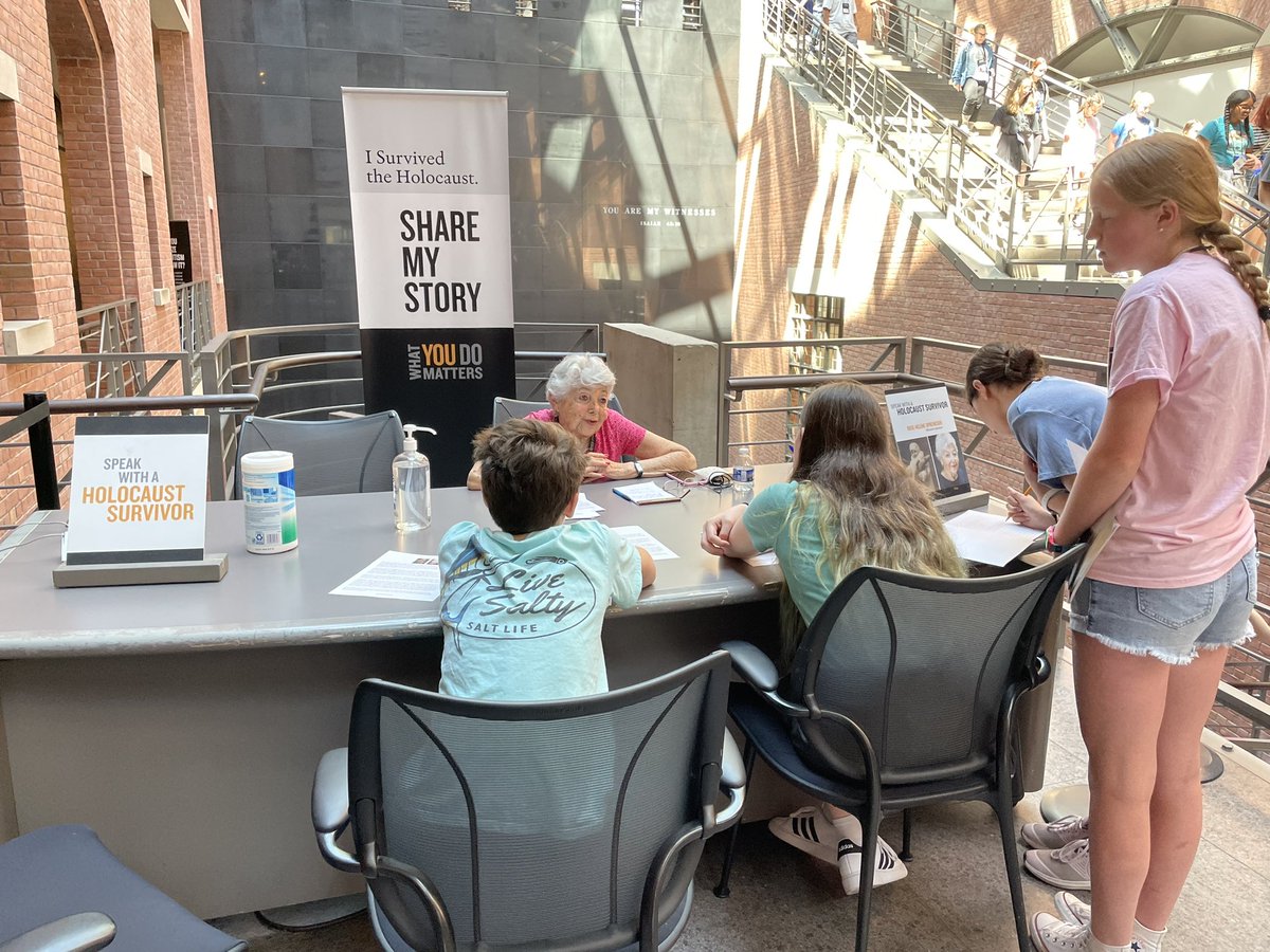 CMS 8th graders speak with a Holocaust survivor at the USHMM @DrJones_GPS @MJDAmico_GPS