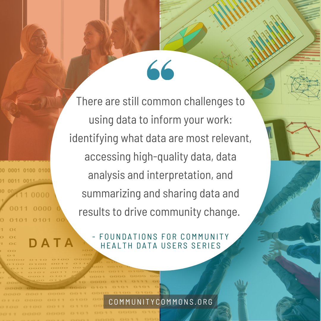 There are common challenges to using #Data to inform your work: identifying what data are most relevant, accessing high-quality data, #DataAnalysis & interpretation, and summarizing and sharing data to drive #CommunityChange. Click to learn more: bit.ly/44qPvvi