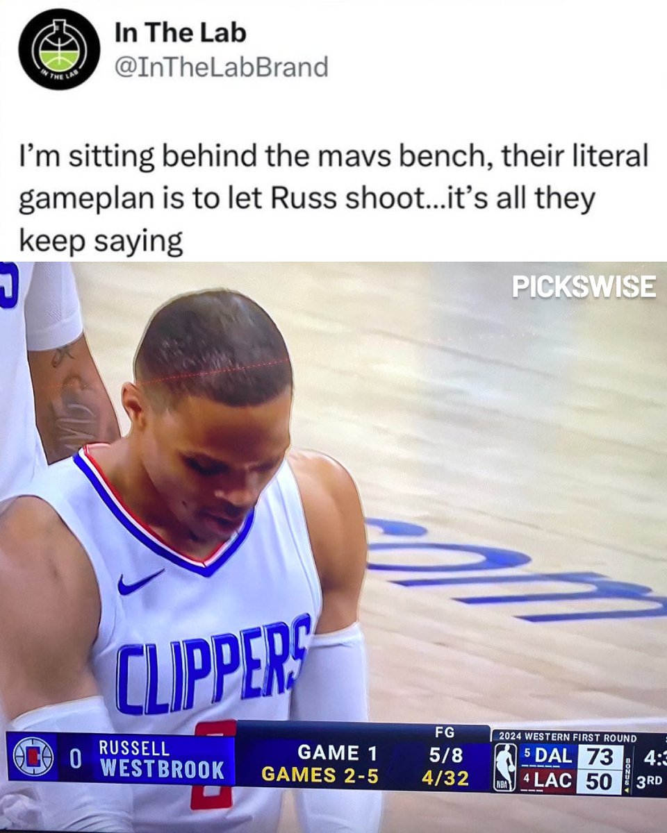 'Let Russ shoot' is CRAZY 😭 (via @InTheLabBrand)