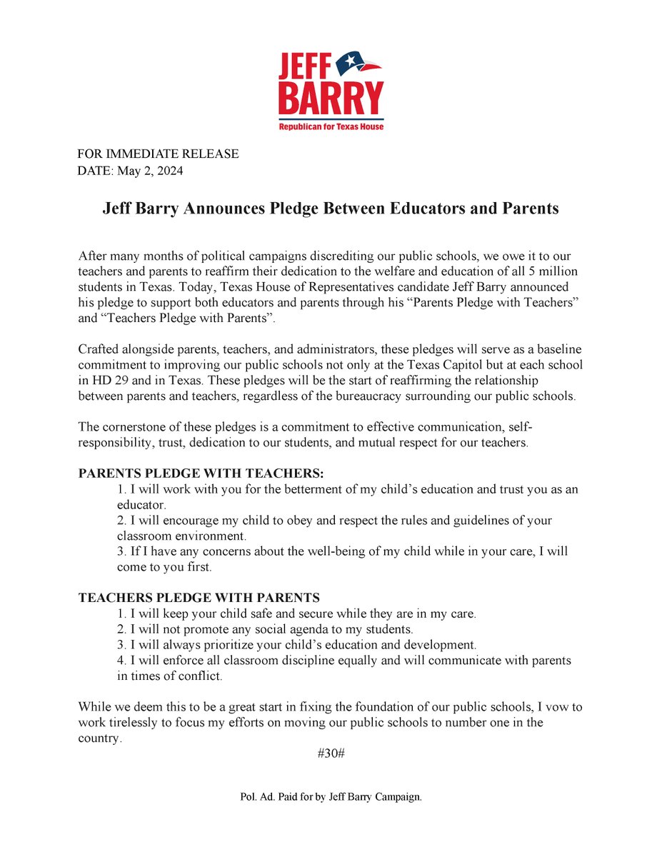 Jeff Barry for Texas (@jeffbarryfortx) on Twitter photo 