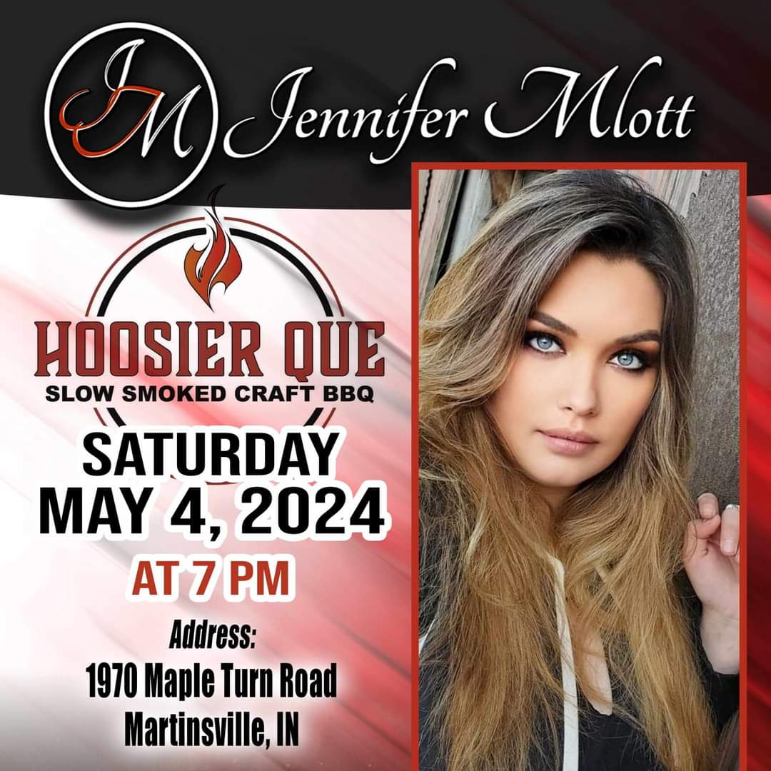 Saturday Night! I'll be in Martinsville, IN at @hoosierque for an evening of live music and fun. Grab your friends and come on out! #jennifermlottmusic jennifermlott.com