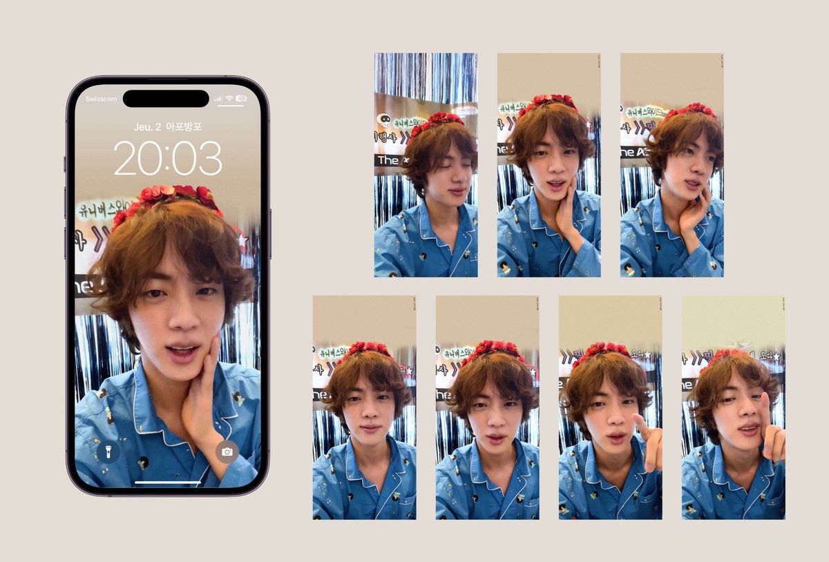 Message from Jin : May 2024 💌     
The last one before he's back 🥹 we survived 💜

Wallpapers [7 pictures]

#Jin #seokjinmonthlymessage #seokjin #Weverse #BTS #BTSWALLPAPER #btslockscreen