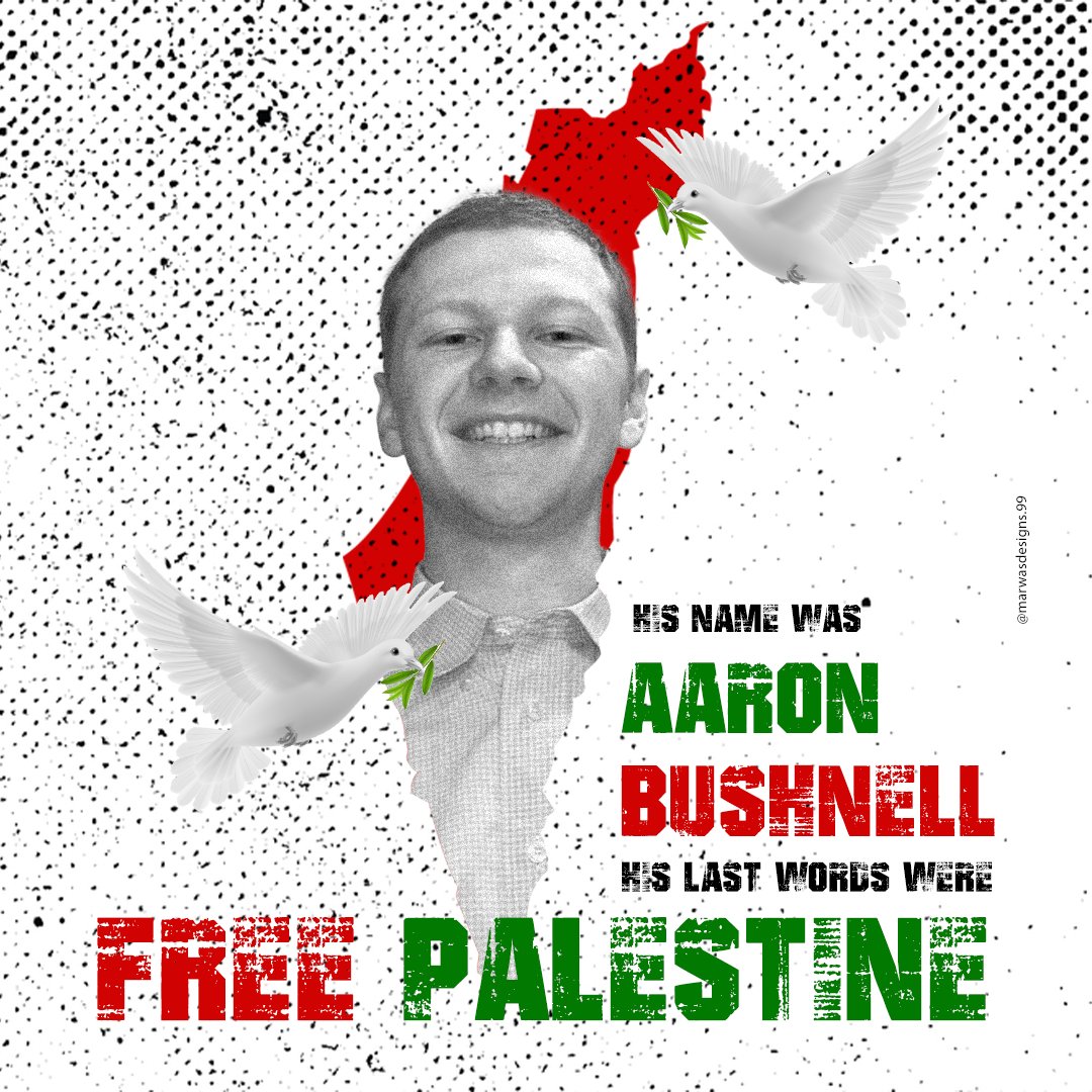 We will never forget you

Our Dear BROTHER 🌹- Aaron BUSHNELL -🌹

Sleep in Peace: Your voice Your Presence

Will Never disappear...?...!...❤️🇵🇸😍