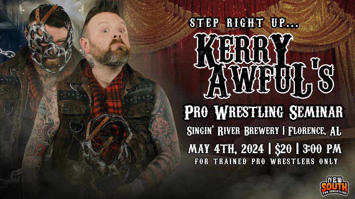 💥ATTENTION PRO WRESTLERS💥 This Saturday, May 4th we will be hosting another @kerryawful Seminar. We do a lot of Kerry Seminars because we see how everyone in attendance seems to level up every single time! There is no better bang for your buck and this is THE way to get looked…