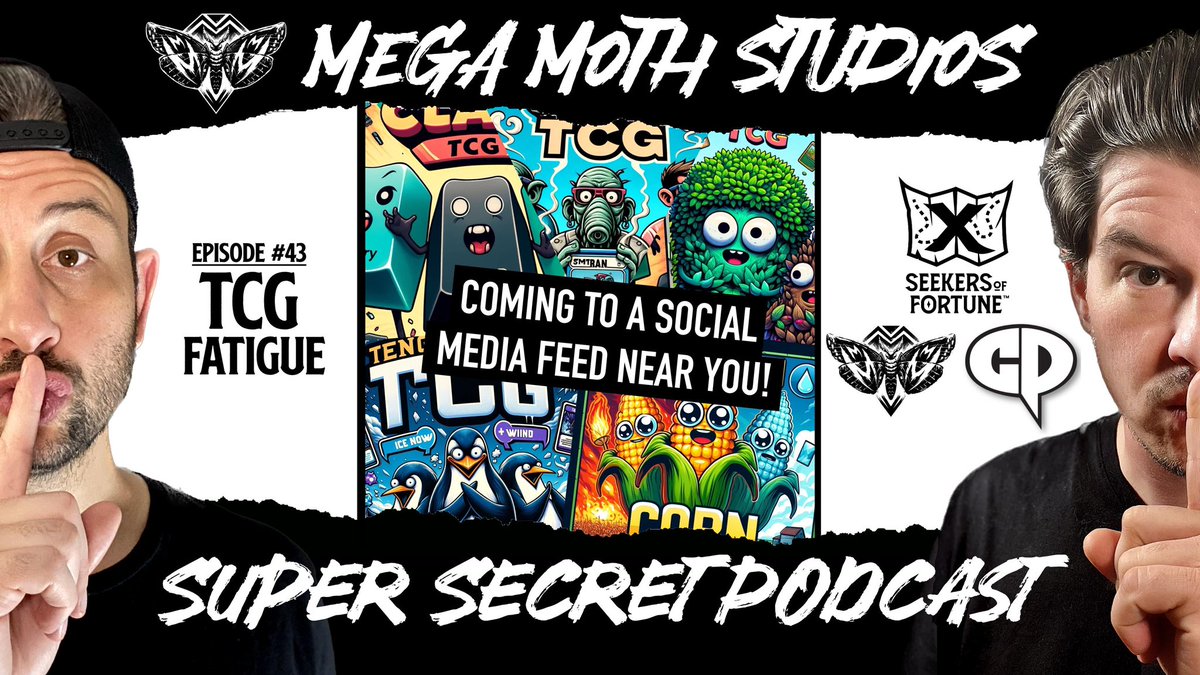 MegaMothStudios's tweet photo. This week on the #MegaMothStudios Super Secret Podcast Danny &amp; Joel chat with themselves! No guest? No problem!
 
In case you haven’t heard, the Mega Moth Super Secret Podcast is going to have a live show at Comicpalooza 2024!

#comicpalooza #CPpodFamily #CP2024 https://t.co/rBJHXEas4J