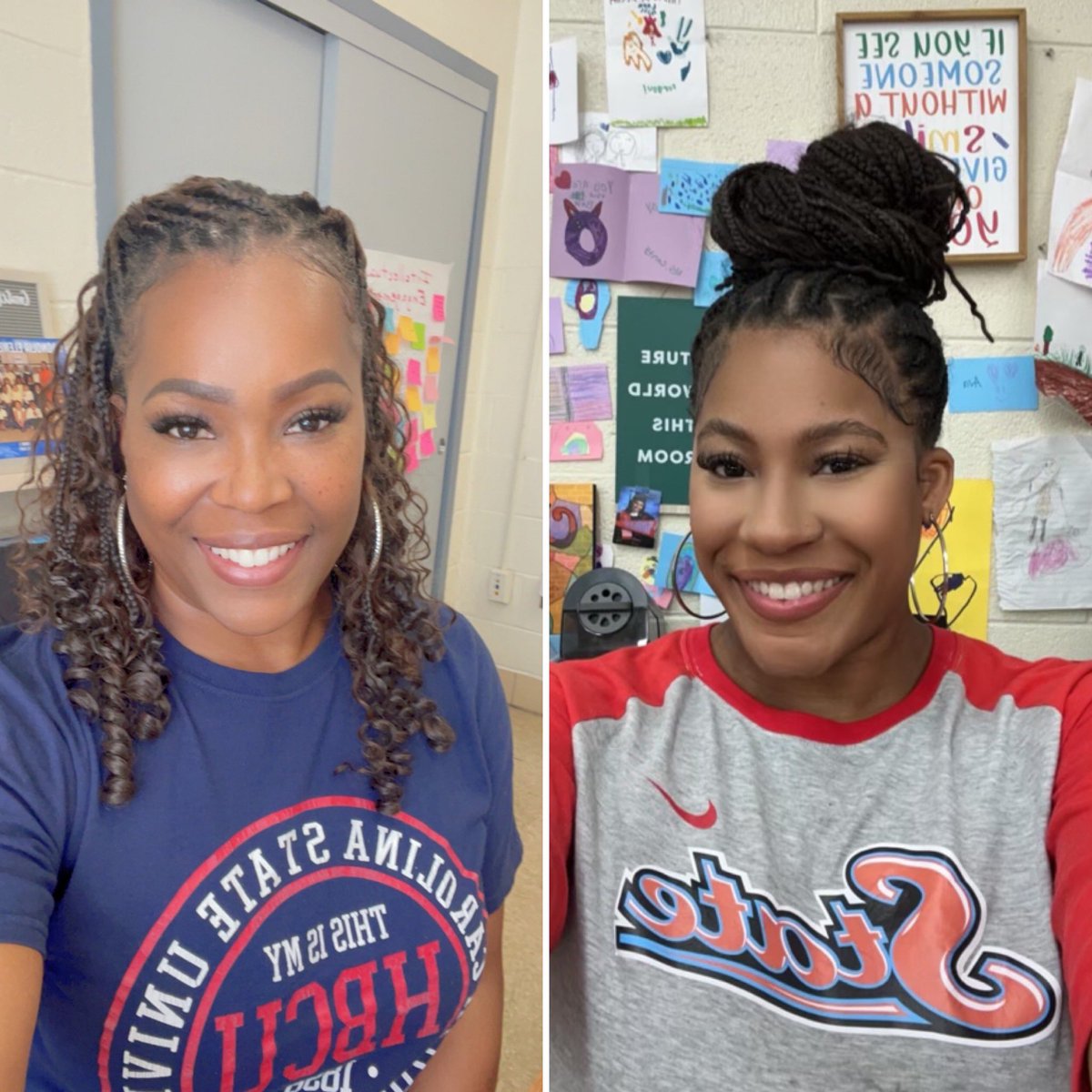 Mother and daughter participating in College &amp; Career Decision Day from different locations. We’re both products of PGCPS.  #PGCPSGrads24  
South Carolina State/Delaware State Universities