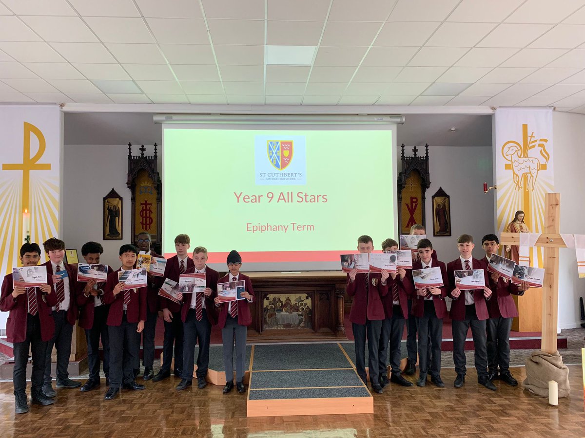 Congratulations to our Year9 all star winners. Your contribution to your subjects and wider school ethos and community has not gone unnoticed. #StCuthbertsFormingGreatMen #StCuthbertsFaith #StCuthbertsYear9