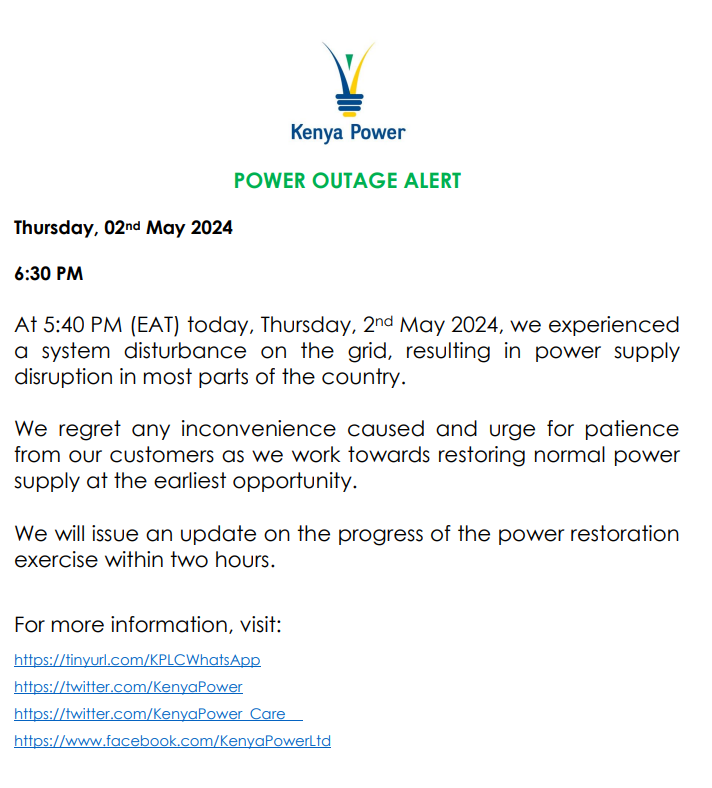 Kenya Power (@KenyaPower_Care) on Twitter photo 2024-05-02 15:42:20