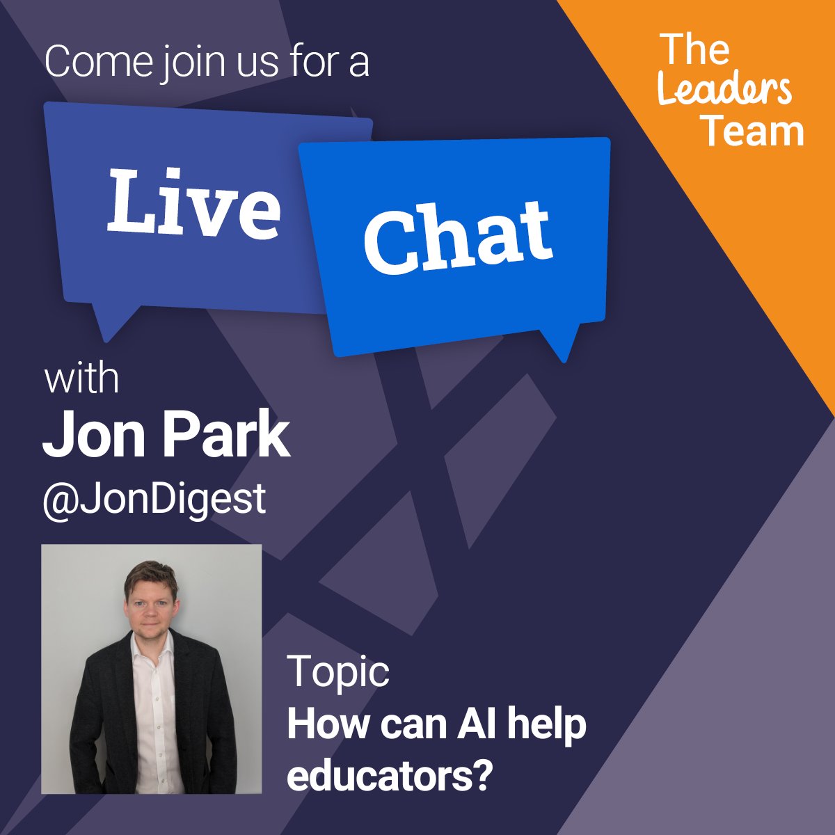 TwinklSLT's tweet image. Join us tonight on our Twitter (@TwinklSLT) at 8pm for #TheLeadersTeam weekly live chat! Make sure to follow us to be able to see the chat updates. 
We are welcoming Jon Park (@JonDigest) as our guest to talk about how AI can help educators. 

See you all later! 😄 #AI #AIteacher