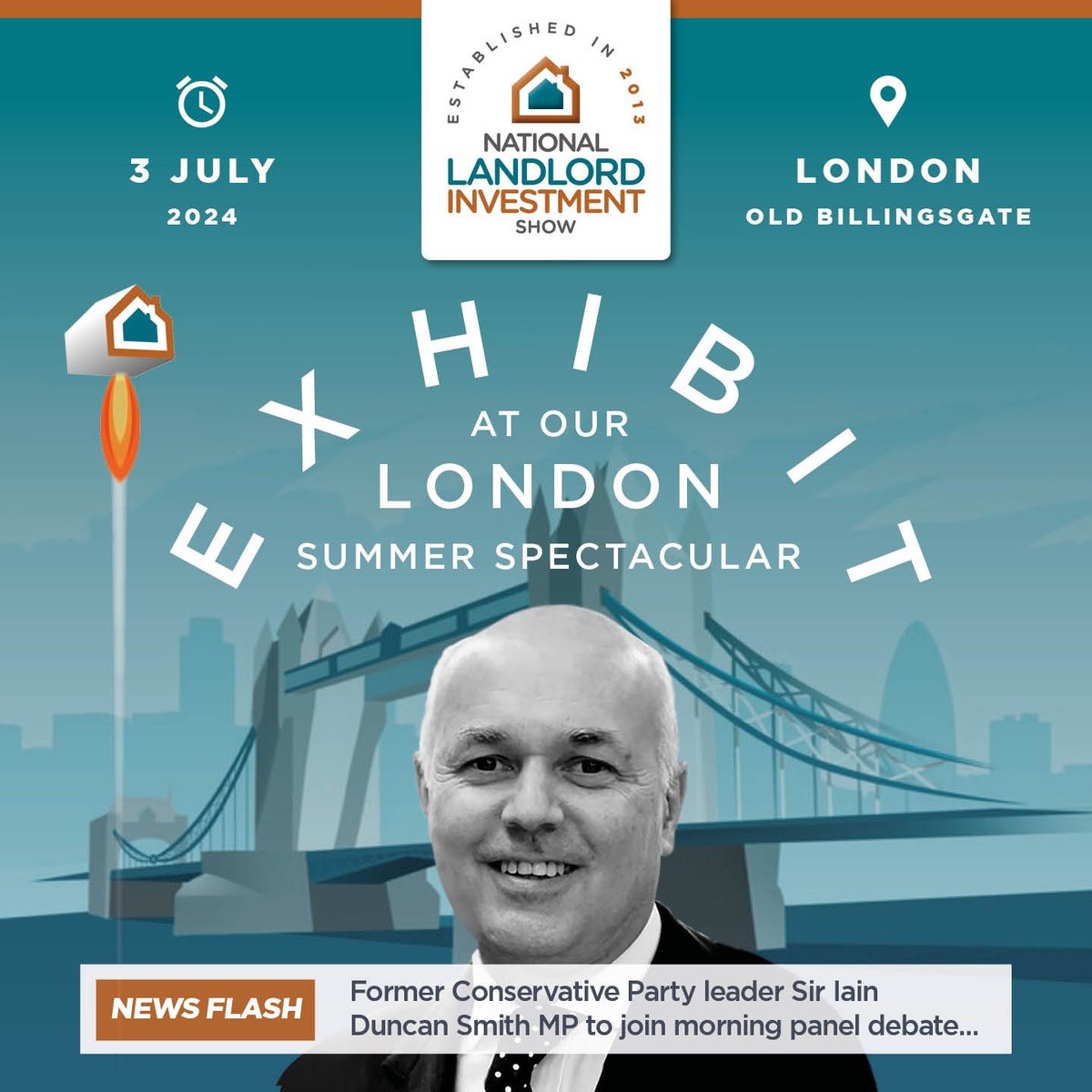 Exhibit at our London Show, Old Billingsgate, 3rd July. Registrations are at an all time high 🤩 Your target audience will all be at our show so there is no better place for you to be! Click here tinyurl.com/bdh5teyy to enquire and a member of our team will be in touch🏡