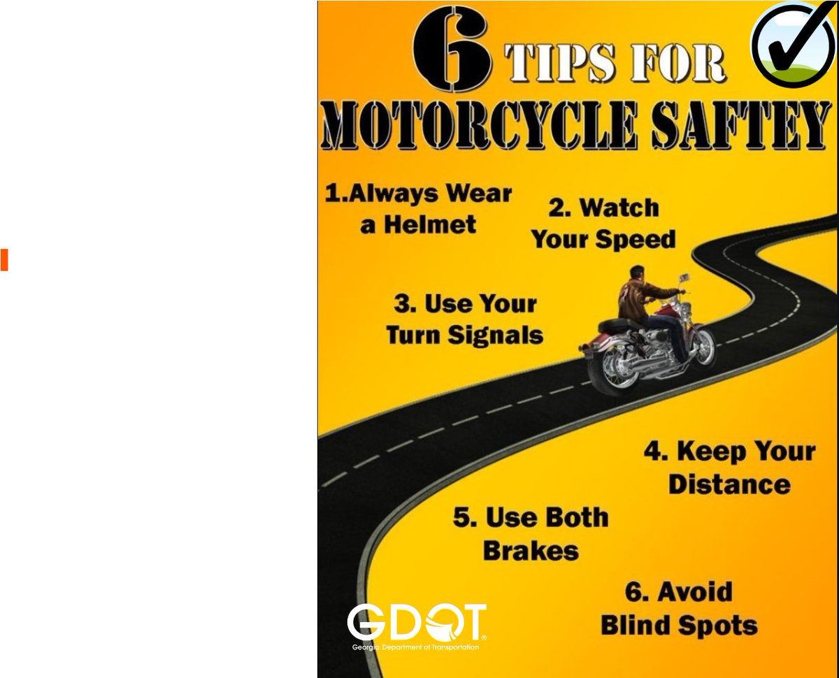 May is Motorcycle Safety Awareness Month Being seen=Being safe Wear a DOT-compliant helmet and high-visibility gear that protects your body. Your arms & legs should be completely covered, boots/shoes should be high & cover your ankles. Wear gloves to protect hands & better grip