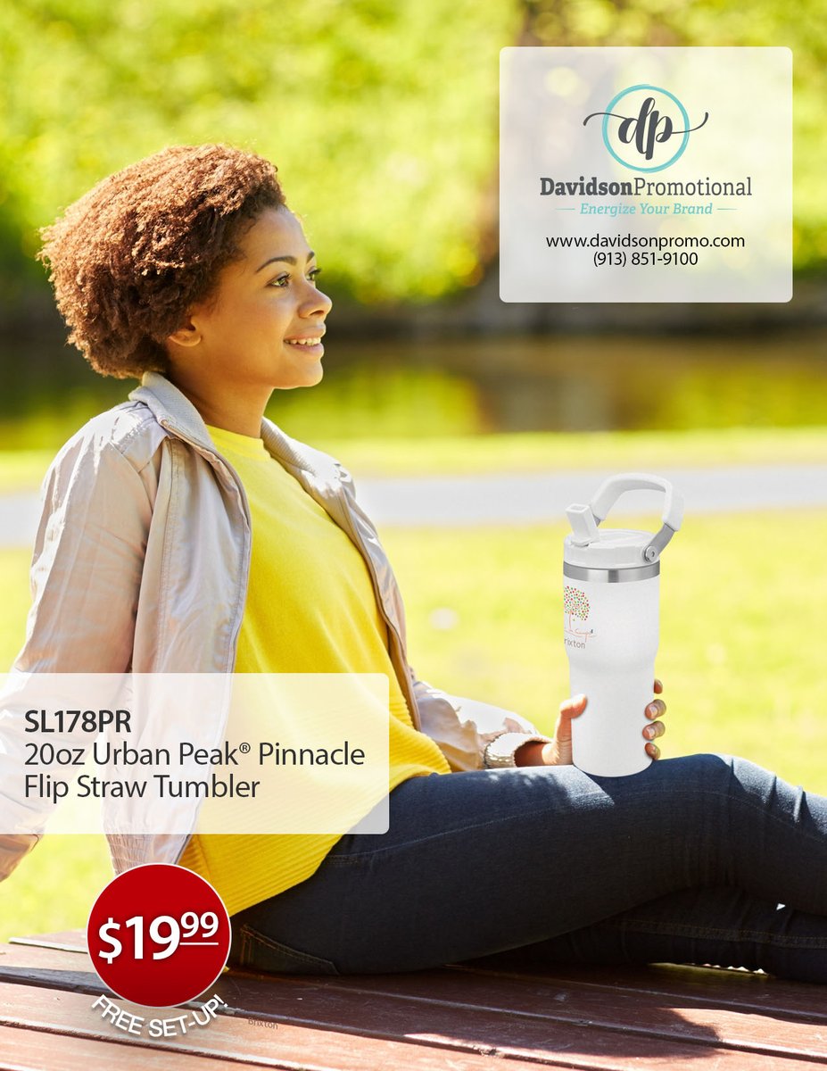 PromoLadies's tweet image. Love this item for a spring/summer give away!

Urban Peak Handled Tumbler
$19.99 each
FREE SETUP
Colors Available - White, Navy, Black and Grey