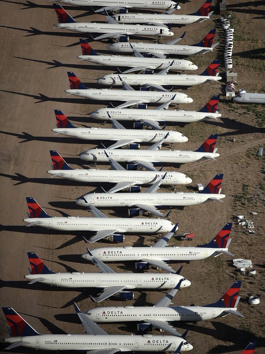 Pinal Air Park in Arizona is the world’s largest commercial airplane boneyard. #Aircraft #Aviation