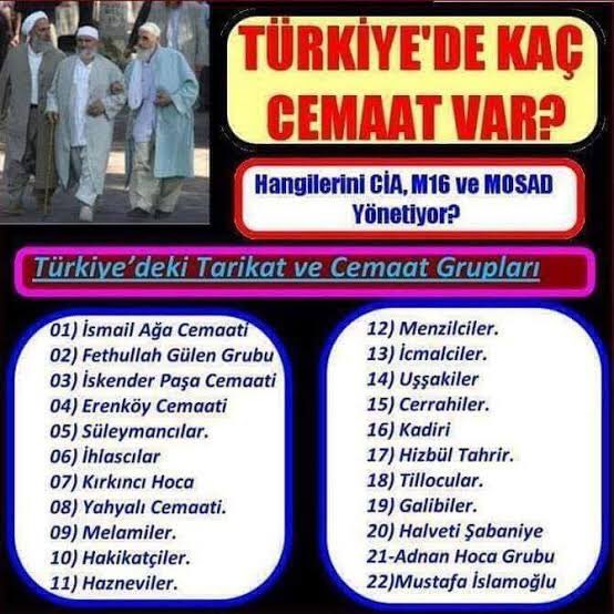 Türkiye’de 400 civarı tarikat cemaat grupları var. Tamamının şeyhleri milyonerdir. Villası, pahallı lüks aracı olmayan şeyh yoktur. Onun için Türkiye’de inanç din olmaktan çıkarıldı. Ticaret ve siyasete araç yapıldı.