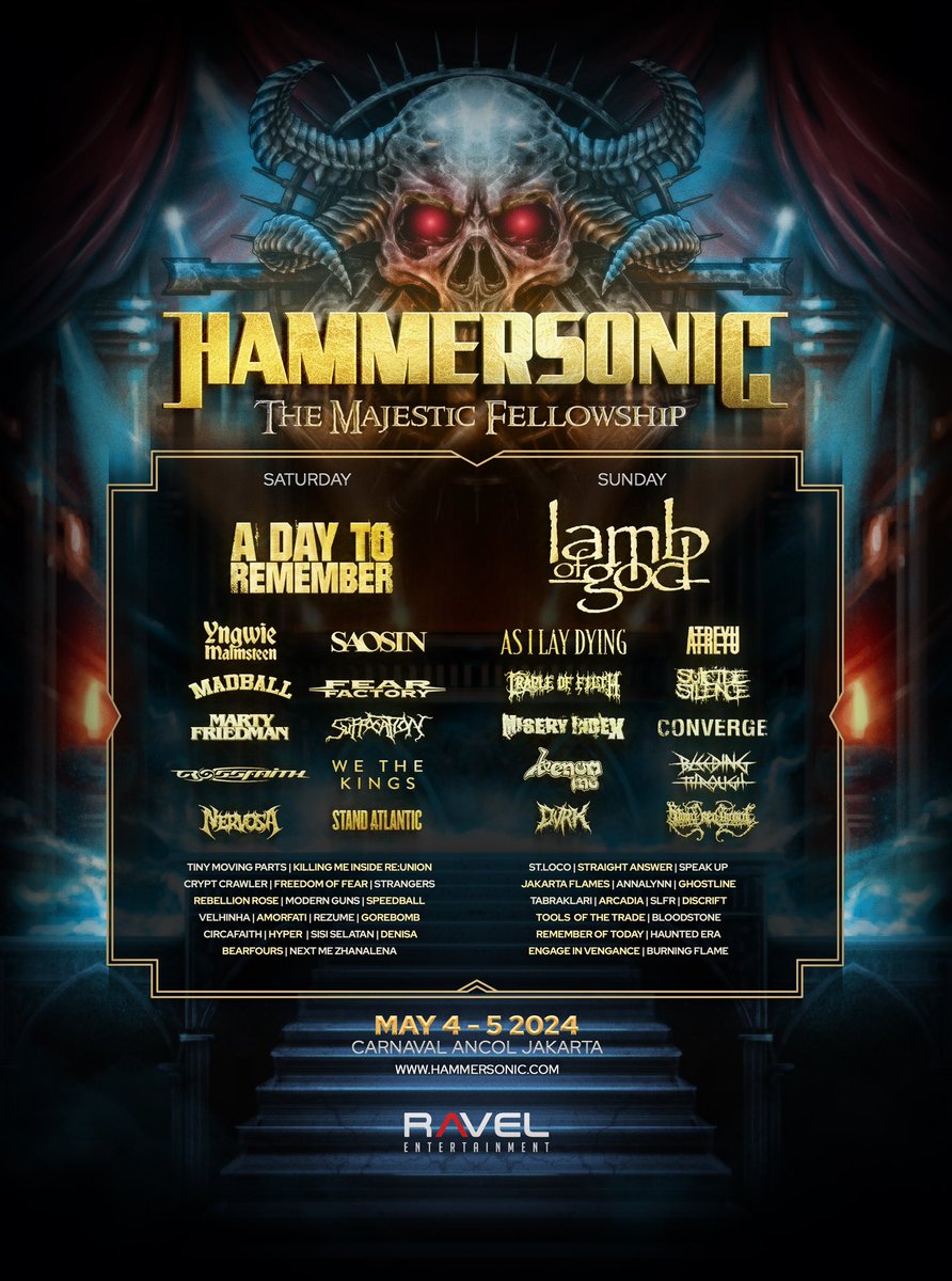 See you at Hammersonic Ozzers! Tickets are still available: tokopedia.link/duBkMJW6nHb #Hammersonic #Hammersonic2024 #RavelEntertainment